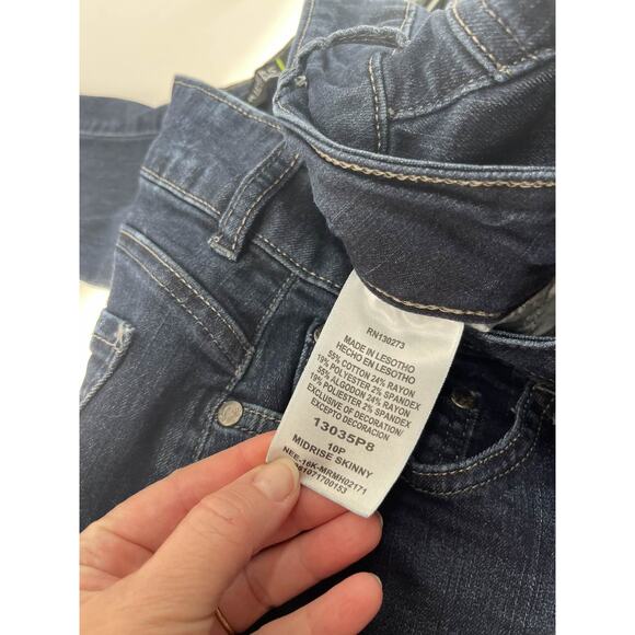 Riders by Lee Women's Dark Wash Curvy Skinny Mid Rise Jeans SZ 10P - Picture 4 of 4